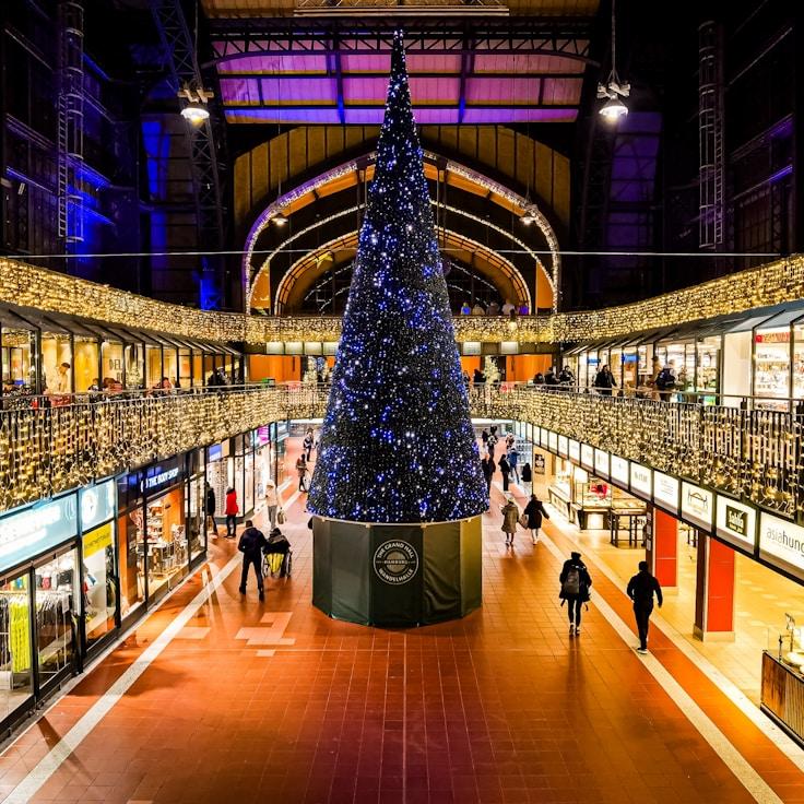 Shopping mall with wide corridors suitable for strollers
